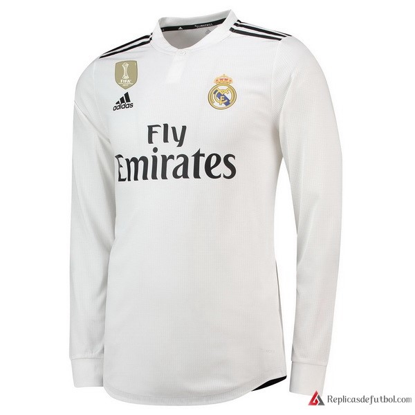 Camiseta Real Madrid Primera equipación ML 2018-2019 Blanco